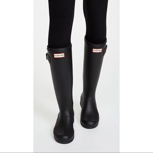 Black Tall Matte Original Hunter Boots FREE Wellie